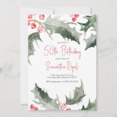 Elegante Winter 50ste verjaardag uitnodigingen (Voorkant)