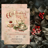 Elegante Winter 60e verjaardag Par-Tea Party Kaart