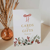 Elegante Winter Baby shower Kaarten en cadeau Reclamebord Met Voetstuk