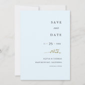 Elegante Winter Berries Foto Bruiloft Save the Dat Kaart (Voorkant)