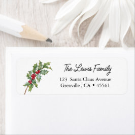 Elegante Winter Berries Vakantie Adres Party Etiket