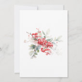 Elegante Winter Berry Botanical 50e verjaardag Kaart (Achterkant)