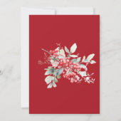 Elegante Winter Berry Botanical 70e verjaardag Kaart (Achterkant)