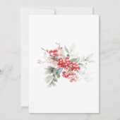 Elegante Winter Berry Botanische 100e verjaardag Kaart (Achterkant)