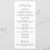 Elegante winter bessen dennenappel kerst bruiloft programmakaart (Achterkant)