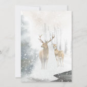 Elegante winter betoverd bos bruiloft kaart (Achterkant)