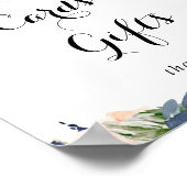 Elegante Winter Bloem Kaarten en Cadeaus Bord Poster (Hoek)