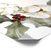 Elegante winter bloemboog bruiloft feest begrroeti poster (Hoek)