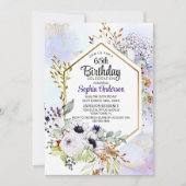 Elegante Winter Bloemen Alle Leeftijd Verjaardagsf Kaart (Voorkant)