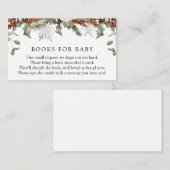 Elegante Winter Bloemen Boeken voor Baby Verzoek Informatiekaartje (Voorkant / Achterkant)