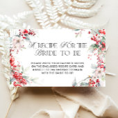 Elegante Winter Bloemen Bruids Recept Informatiekaartje