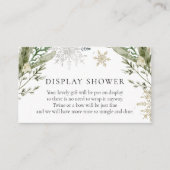 Elegante Winter Bloemen Display Douche Insert Kaar Informatiekaartje (Voorkant)