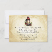 Elegante Winter Bloemen Kaars Rouw Dank u Bedankkaart (Achterkant)