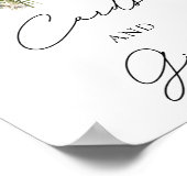 Elegante Winter Bloemen Kaarten en Geschenken Poster (Hoek)