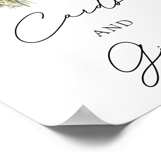 Elegante Winter Bloemen Kaarten en Geschenken Poster (Hoek)