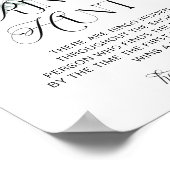 Elegante Winter Bloemen Ring Hunt Vrijgezellenfees Poster (Hoek)