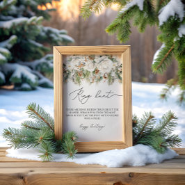 Elegante Winter Bloemen Ring Hunt Vrijgezellenfees Poster
