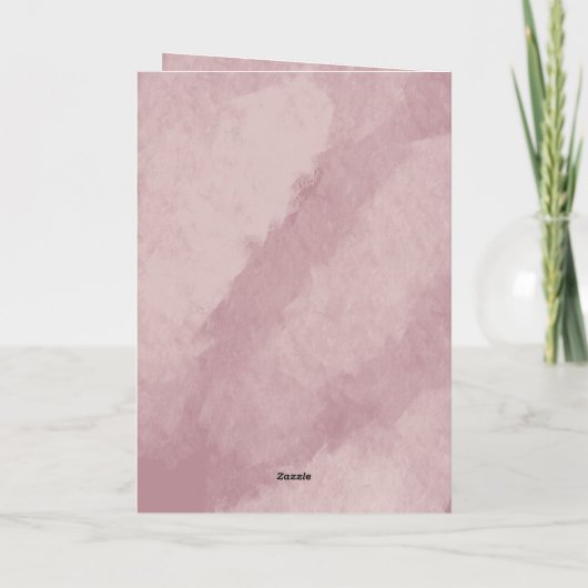 Elegante Winter Bloemen Verjaardag Opgevouwen Kaart (Achterkant)