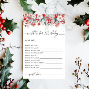 Elegante Winter Bloemen Wensen voor Baby Game