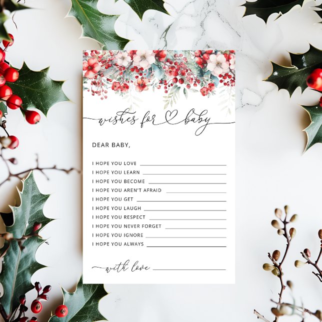 Elegante Winter Bloemen Wensen voor Baby Game (Creator heeft geüpload)