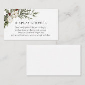 Elegante winter bloemenbehuizing Kaart (Voorkant / Achterkant)