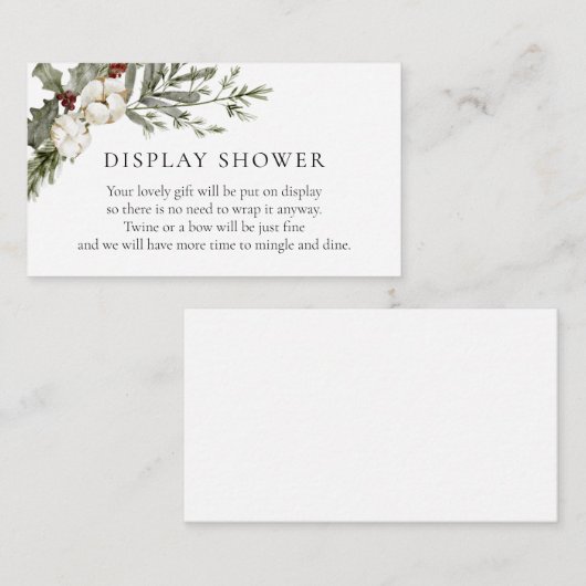 Elegante winter bloemenbehuizing Kaart (Voorkant / Achterkant)