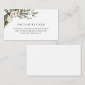 Elegante winter bloemenbehuizing Kaart (Voorkant / Achterkant)