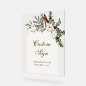 Elegante Winter Bloemenboog Vrijgezellenfeest Cust Acryl Bord (Hoek)