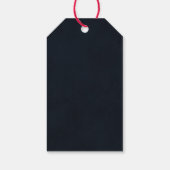 Elegante winter bloemenbruiloft dank u cadeaulabel (Achterkant)