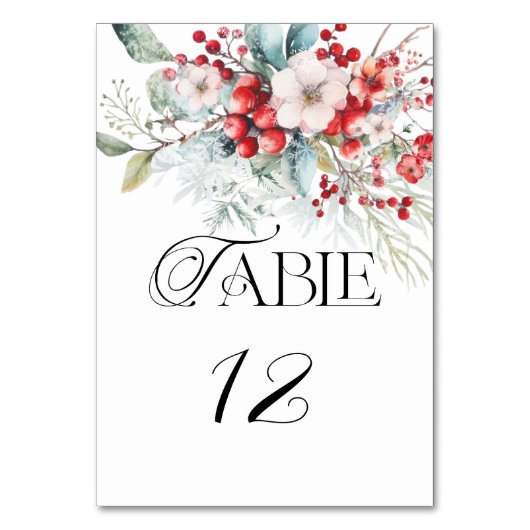 Elegante winter bloemenbruiloft kaart (Achterkant)