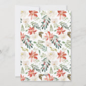 Elegante Winter Bloemencirkel Frame Foto Feestdagenkaart (Achterkant)