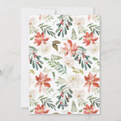 Elegante winter bloemenkrans foto feestdagenkaart (Achterkant)