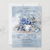 Elegante winter bloementheekopje Droog januari par Kaart (Voorkant)