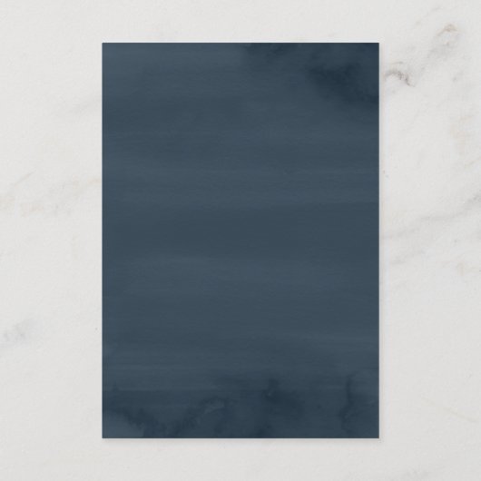 Elegante Winter Bos bruiloft details Informatiekaartje (Achterkant)