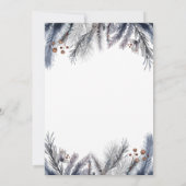 Elegante Winter Botanicals Corporate Kantoor Holid Kaart (Achterkant)