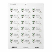 Elegante Winter Botanicals Kerst Retouradres Etiket (Full Sheet)