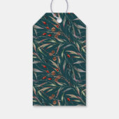 Elegante Winter Botanisch Groen Vrolijk Kerstfeest Cadeaulabel (Achterkant)