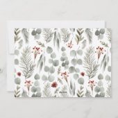 Elegante Winter Botanische 3 Multi Foto Kerstmis Feestdagenkaart (Achterkant)