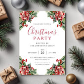 Elegante Winter Botanische Kerstfeest  Kaart
