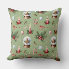 Elegante winter botanische kerstkussen kussen