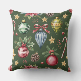 Elegante winter botanische kerstkussen kussen