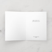 Elegante Winter Botanische Vrede Liefde + Hoop Folie Feestdagenkaart (Binnenlaag)