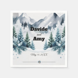 Elegante winter bruiloft cocktail servet