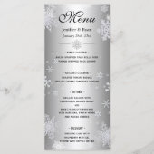 Elegante winter bruiloft Menu (Voorkant)