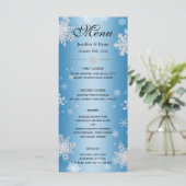 Elegante winter bruiloft Menu (Staand voorkant)