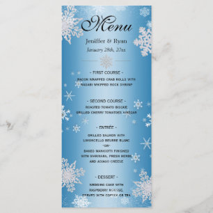 Elegante winter bruiloft Menu
