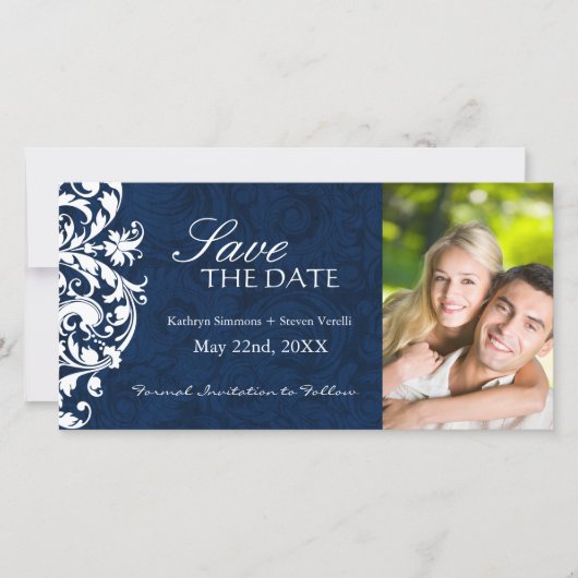 Elegante winter bruiloft Save The Date uitnodiging (Voorkant)