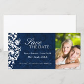 Elegante winter bruiloft Save The Date uitnodiging (Voorkant / Achterkant)