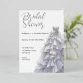 Elegante winter bruiloft uitnodiging (Staand Voorkant)