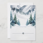 Elegante Winter bruiloft uitnodiging (Achterkant)